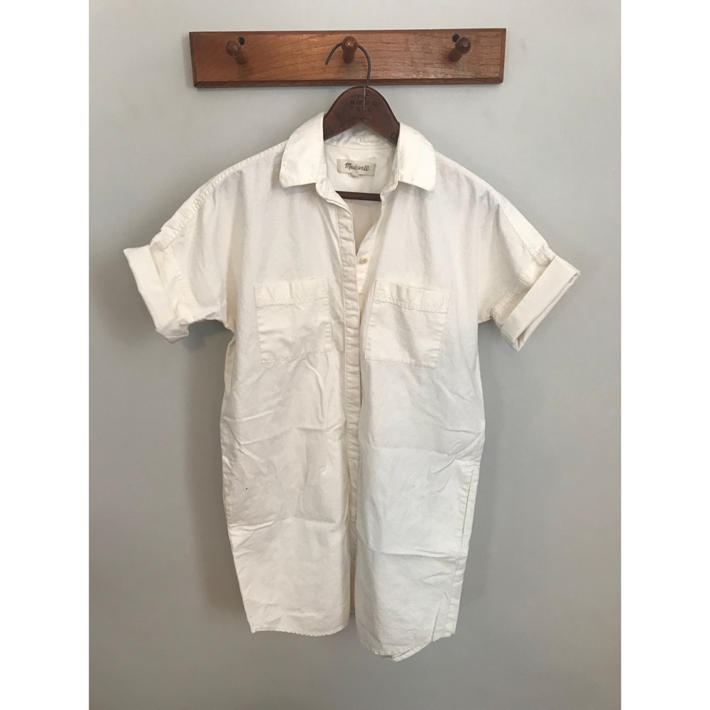 Madewell Courier Shirtdress in Pure White Sz XS